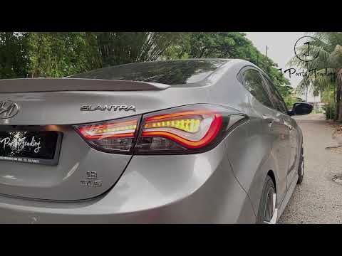 Hyundai Elantra MD Lightbar v3 Tail Light Black Series Avante MD Sequential Signal Running Signal