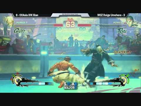 S.E.A Major 2012 Finals Daigo Umehara (Ryu) vs Xian - Part 3
