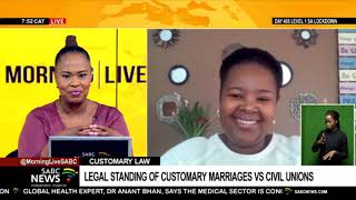 Discussion | Legal standing of customary marriages vs. civil unions in SA
