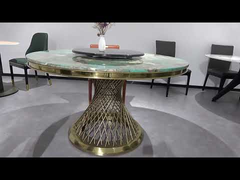 Luxury Italian Modern Design Round Stone Marble Dining Tables Kitchen Dining Room Furniture