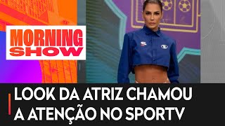 Felipeh Campos: Deborah Secco está dando o que falar comentando futebol da Copa
