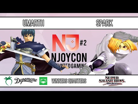 nJoyCon 2 - Umarth (Marth) VS Spark (Sheik) - SSBM - Winners Quarters