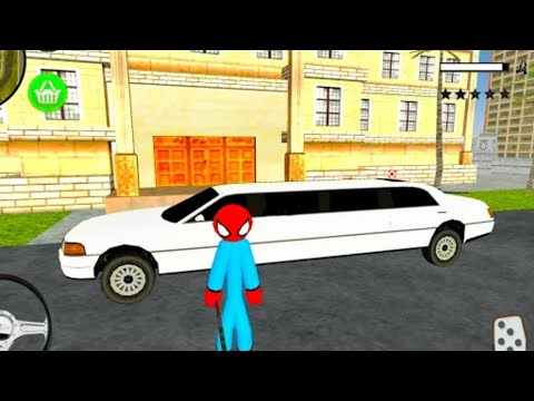 Policeman Stickman Simulator #1 - Spider Cop Drives Limousine - Android Gameplay