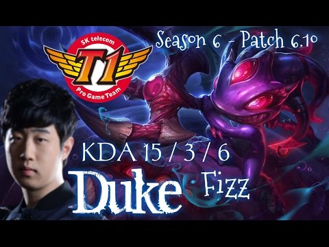 SKT T1 Duke FIZZ Top vs Nautilus - Patch 6.10 KR | League of Legends