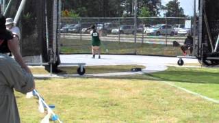 Sally Marie Futch in the hammer throw at the A-Sun TF
