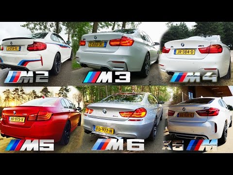 BMW M2 vs M3 vs M4 vs M5 vs M6 vs X6 M ACCELERATION & TOP SPEED POV AUTOBAHN