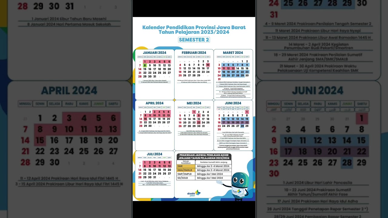 Kalender Pendidikan SMA 2023/2024 📅 #ujiansekolah #jadwalujiansma #sma