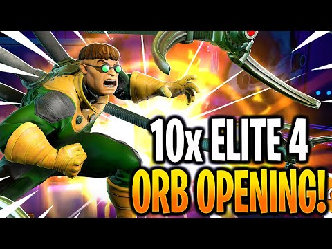 *NEW* 10x ELITE 4 RED STAR ORB OPENING! - MARVEL Strike Force - MSF