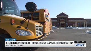 Madison County students back in school after winter storm closure