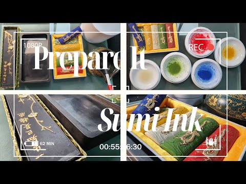 How to Prepare Sumi Ink from Ink Sticks #sumi #calligraphyink