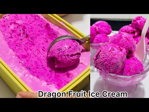 Homemade Dragon Fruit Ice Cream Recipe | Easy & Creamy Ice Cream by Muno’s Kitchen