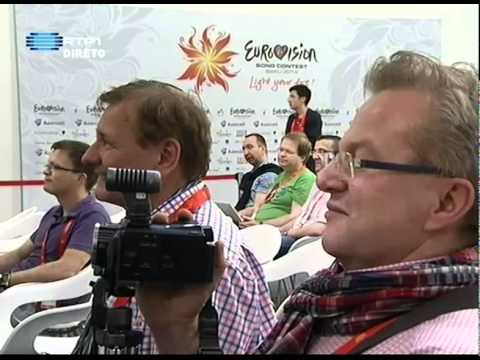 Filipa Sousa canta fado para a imprensa - Eurovision 2012