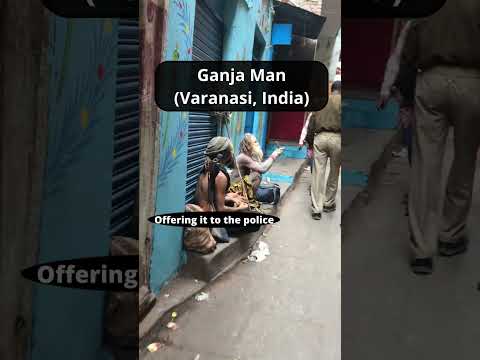 Ganja man in Varanasi, India (#shorts)
