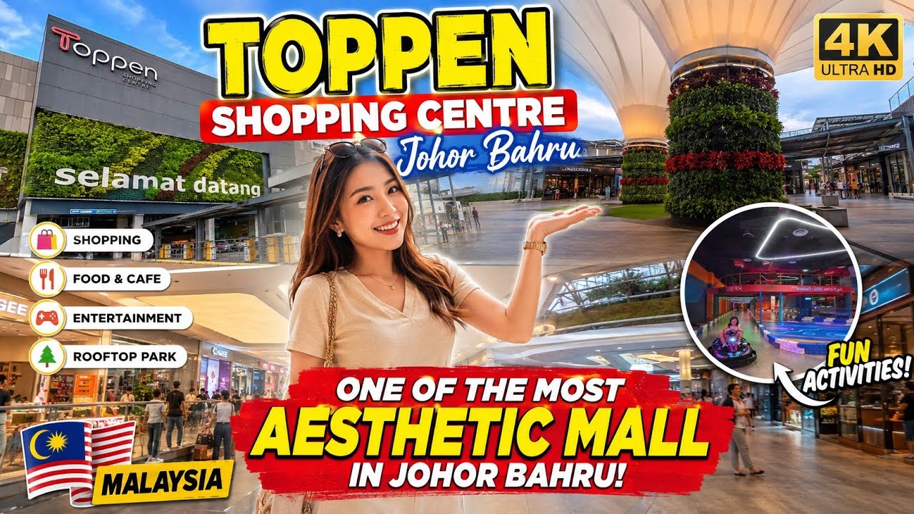 TOPPEN Shopping Centre Johor Bahru 2026 | Malaysia's Most Beautiful Shopping Mall? | 4K Walk