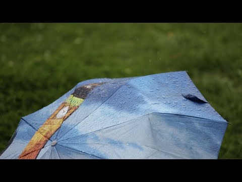 Rain Sound 4 Hours, Relaxing Rain Sounds Under Umbrella, Rain on Umbrella, Raining Sound Only