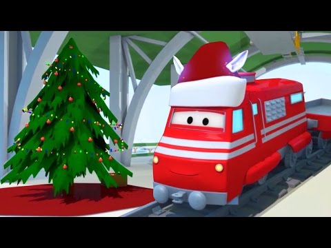 Tåget Troy och juleljusen I Bilköping | Bil- och lastbilsserier för barn