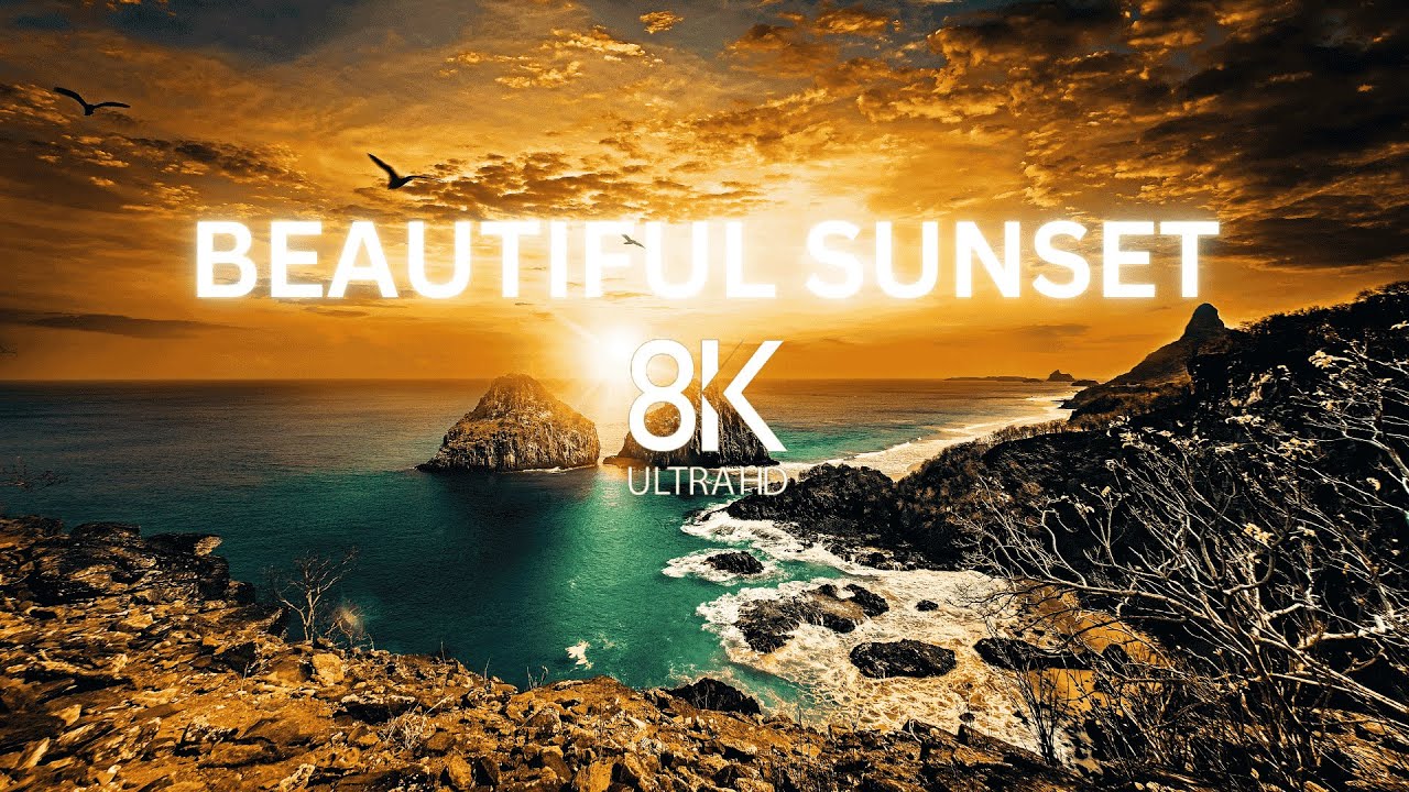 Best places on earth | Beautiful sunset ambience |  8K ULTRA HD