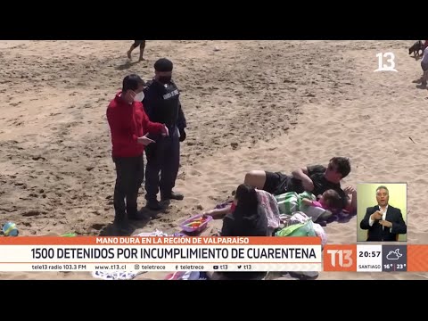 1.500 detenidos por incumplimiento de cuarentena a días de Fiestas Patrias en Valparaíso