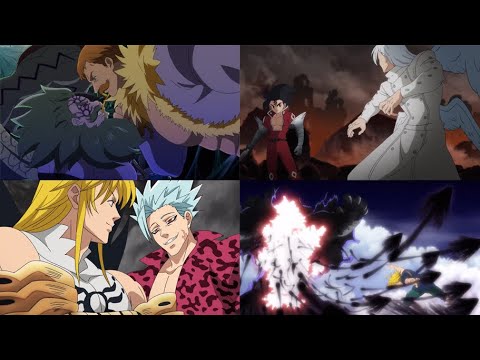 Seven Deadly Sins, Mael & Ludociel VS Zeldris, Cusack & Chandler VS Demon King Meliodas AMV