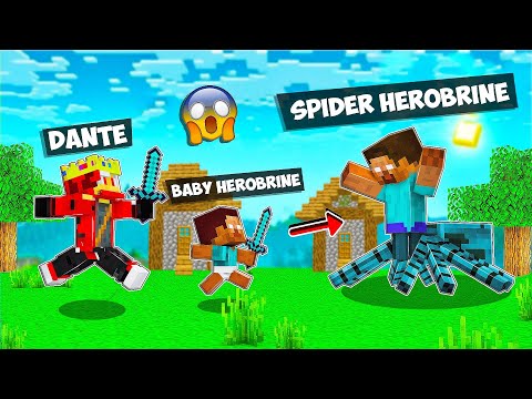 Dante Hindustani Shorts: Baby Herobrine turns Herobrine into Spider!