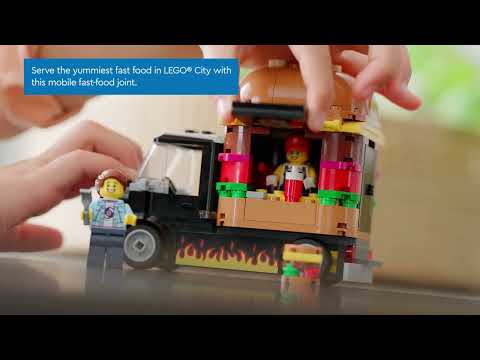 LEGO City Burger Truck Toy Building Set 60404 (194 Pieces)