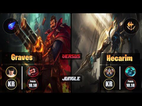 Clid GRAVES (Jungle) [Phase Rush] VS HECARIM - Challenger KR Patch 10.18