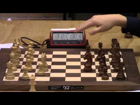 Eerste zetten vierde matchpartij Ernst - Van Foreest SFG 2015