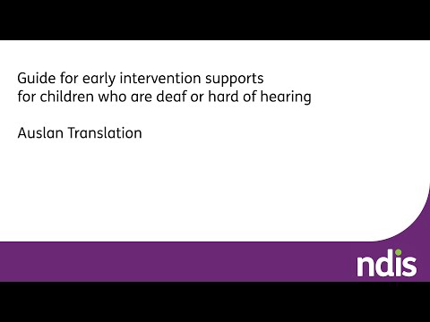 How to Sign Early Intervention in Auslan