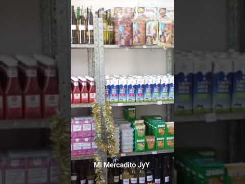 Productos disponibles en Mi Mercadito JyY parque central en San Antonio de los Baños.Cuba