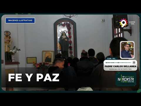 Santa Rita en Puerto Tirol: fe, paz y el pedido del Padre Carlos Dellamea