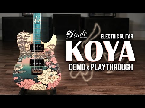 Lindo Koya Electric Guitar | Composite Neck | Luminlays | Five Elements Kanji Fretboard Inlays in Maple and Abalone Sea Shell | Japanese Wilderness Art | Designed in Bristol, UK image 13