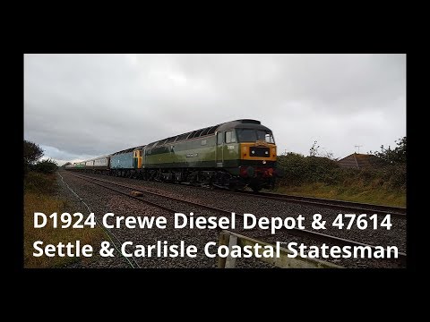 Prestatyn 28.09.19 - D1924 & 47614 Settle and Carlisle Coastal Statesman - Class 47 to Appleby