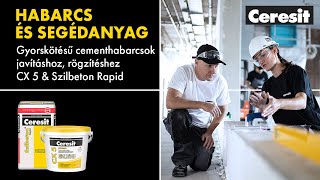 Gyorskötésű cementhabarcsok javításhoz, rögzítéshez – CX 5, Szilbeton Rapid