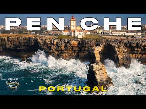 Peniche Portugal 🇵🇹 4K Walking Tour | Atlantic Ocean, Old Town & Cabo Carvoeiro Lighthouse