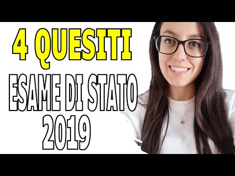 Primi 4 QUESITI della PROVA D'ESAME 2019