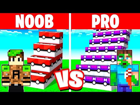 Playing a LUCKY BLOCK STAIRCASE RACE In Minecraft Pokémon!