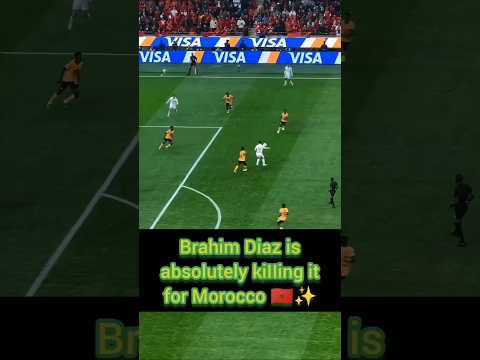 Brahim Diaz MESSI Like Dribbling for Morocco vs Zambia 🇲🇦⚽ #shorts #morocco #zambia #football