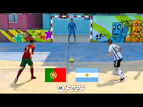 FC 26 VOLTA FOOTBALL | RONALDO VS MESSI | PORTUGAL VS ARGENTINA | PENALTY SHOOTOUT - PS5