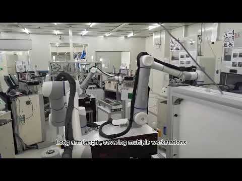 3 DOBOT CR10 transfer materials for 10 devices on a PCB line
