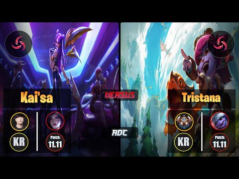Ruler KAI'SA (ADC) [Hail of Blades] VS TRISTANA - Challenger KR Patch 11.11