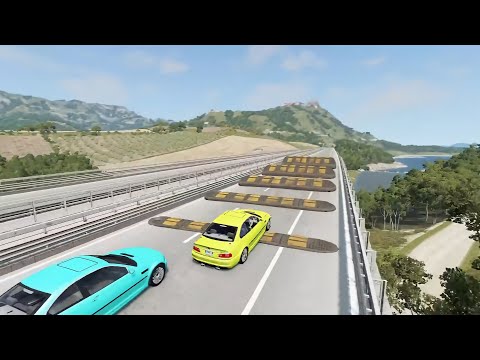 Cars vs Growing Speed Bumpers 🔥🔥🔥 -- BeamNG.Drive