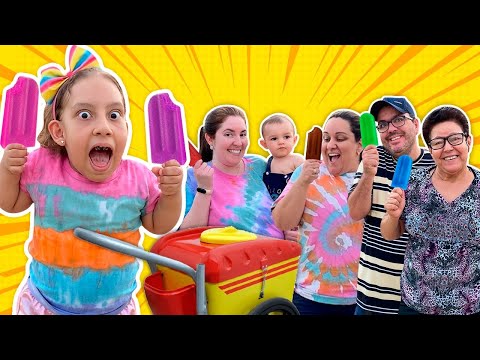 MC Divertida pretends to sell POPSICLE and Ice Cream