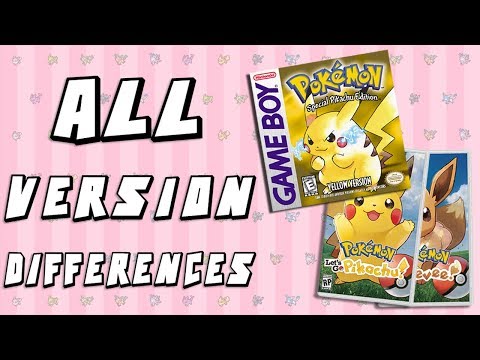 Pokemon Version Differences: Yellow vs Let's Go Pikachu & Eevee
