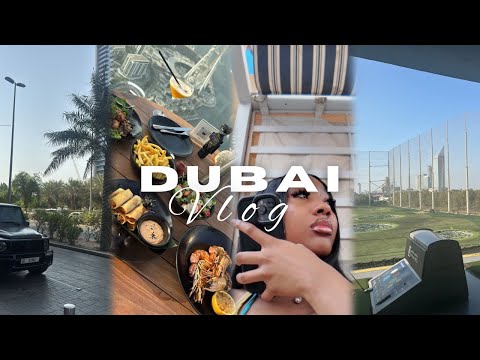 DUBAI VLOG : Golf, Restaurant, Dubai Mall, Gunna Performance, Beach Club Restaurant, Yacht  + GRWM