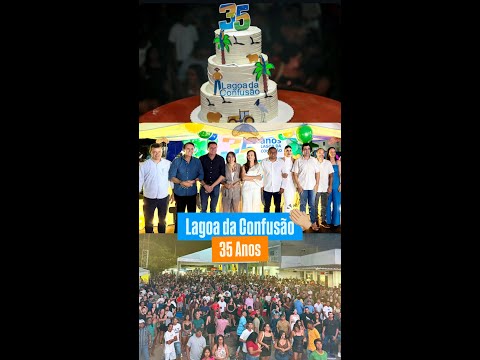 Em Lagoa da Confusão celebrando os 35 anos de emancipação política