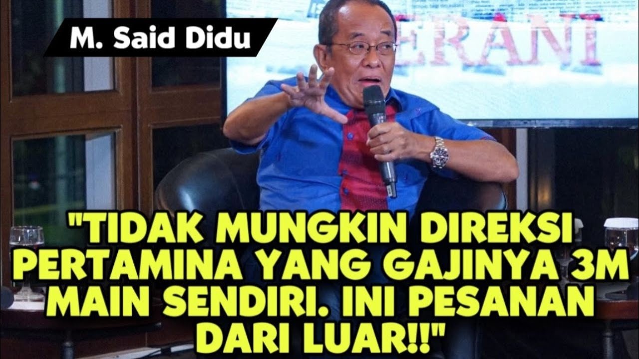 TIDAK MUNGKIN DIREKSI PERTAMINA YANG GAJINYA 3M MAIN SENDIRI. INI PESANAN DARI LUAR