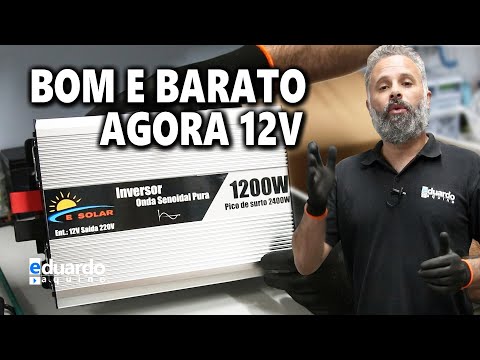 INVERSOR OFF GRID 12V eSolar 1200W Real Muito Barato