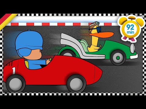 🏎️ POCOYO DEUTSCH - Wer wird das Autorennen gewinnen? [ 92 minuten ] CARTOONS und SERIEN für KINDER
