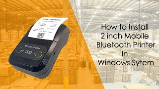 How to Install Bluetooth Mobile Printer, 2 inch Mobile Printer to Windows by USB
