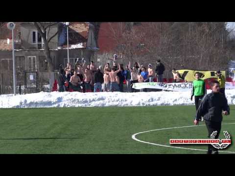 Victoria Kałuszyn. Kibice bez koszulek na mrozie. Sparing w Józefovie.VK- AON Rembertów 1:5